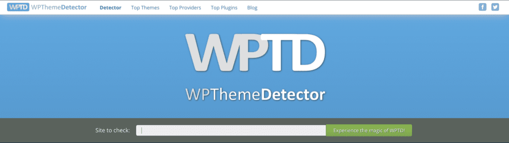 WPTD theme detector for wordpress